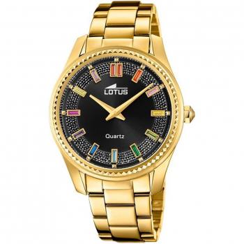 18902/6 Women’s Luxury Watch – Black Stainless Steel, Gold Detail – 5 ATM