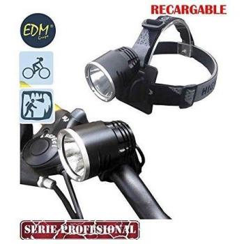Edm Linterna Recargable Doble Función Cabeza y Bicicleta Superled 10W 800 Lúmenes