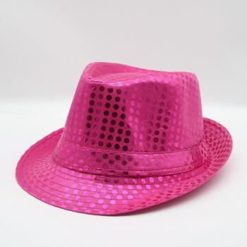 Glossy Small Brim Fedora Hat for Women