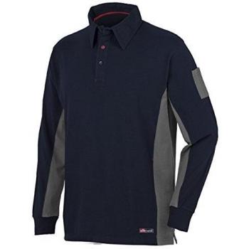 Polo de trabajo stretch azul/gris talla S