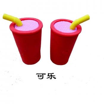 Gomme Kawaii 2 pièces Chien Hamburger Gâteau Frites Coca-Cola Papeterie École