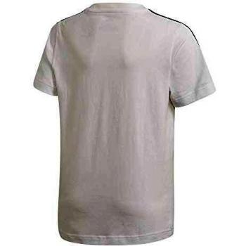 Adidas T-shirt Garçon 3 bandes, Blanc/Noir, FR : XS (Taille Fabricant : 6-7Y)