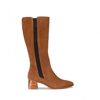 Botas de mujer caña alta piel tacón Popa Ayse