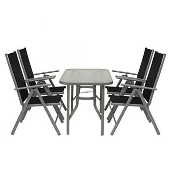 Alu-Textil Gartengarnitur 5-teilig