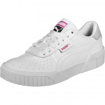 Puma Cali Wn's Sneaker in bianco, grigio e rosa viola taglia 36 con lacci a contrasto