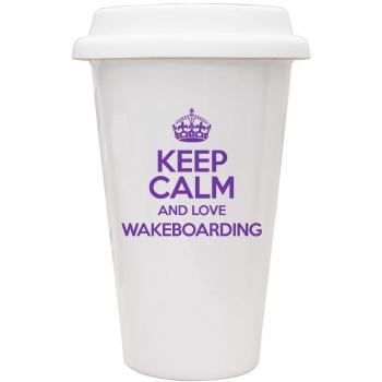 Wakeboarding Keep Calm Purple ECO Travel Mug