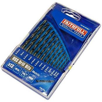 Faithfull FAIM13PSET HSS Jobber Drill Bit Set, 13 Piece (1.5-6.5mm)