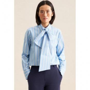 Elegante Schluppenbluse in Schwarz und Weiß