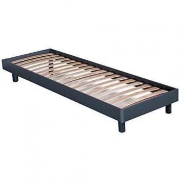 Sommier démontable 90x190 anthracite Gris Altobuy