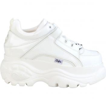 Buffalo Women's White Patent Leather Trainers 1339-14 2.0