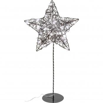 Eleganter LED Weihnachtsstern, 30 Lichter, Metall