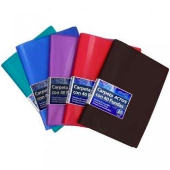 Office box carpeta A5 40 fundas personalizables colores variados