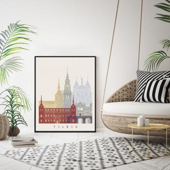Cartel Toledo Skyline: Paisaje Urbano