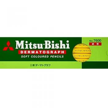 Mitsubishi Pencil Co. Yellow Dermatograph Pencils, 1 Dozen