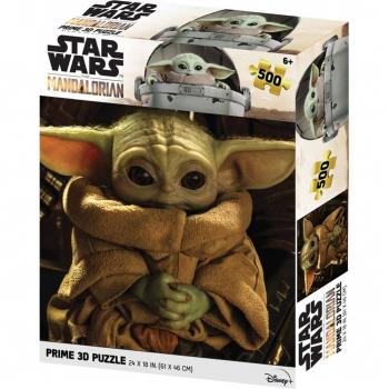 Puzzle temático de Star Wars: The Mandalorian y Grogu en su forma relajada de 500 piezas