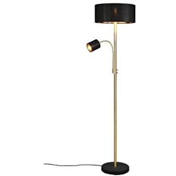 Lampada da terra MOTEL con lampada da lettura e finitura in ottone opaco