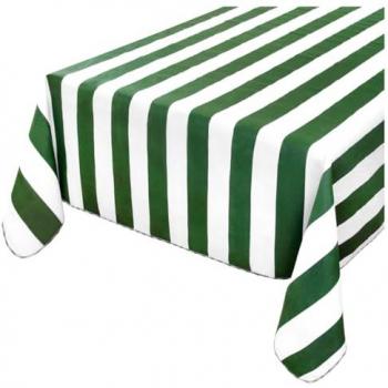 Toile extérieure brodée à rayures vertes – coton 135x230 cm