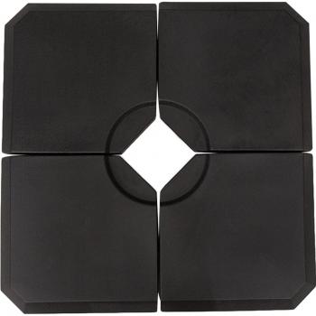 Outsunny Set de 4 Piezas Soporte de Parasol Base para Sombrilla Rellenable