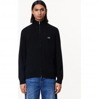 Lacoste Men's Black Zip-Front Cardigan – S Edition