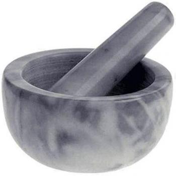 Pilonne en Marbre Blanc – 12 cm – Mortier