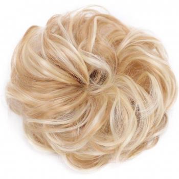 Moño de Pelo Sintético Elástico Negro
