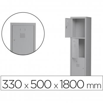 Armário Metálico 3 Portas Rocada 300, 1 Módulo, Cinza, 330x500x1800 mm