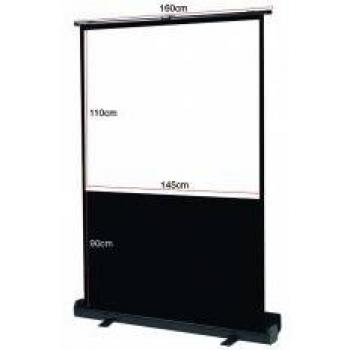 Pantalla manual portátil de suelo videoproyector Phoenix 72 ratio 4:3 / 16:9 1.45m x 1.10m posición ajustable / carcasa negra