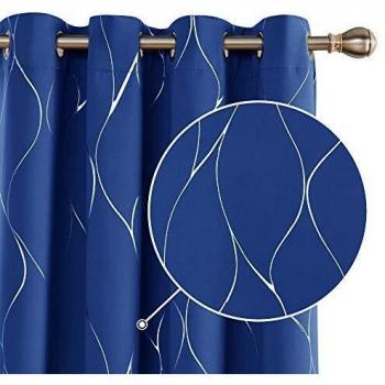 Deconovo Thermal Insulated Ring Top Curtains with Matching Tie Backs