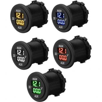 12V 24V Battery Voltage Monitor with Dual LEDs