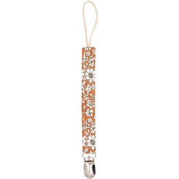 Cadena para Chupete con Clip y Diseño Floral