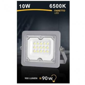 Faro LED 10W Grigio Esterno IP65 Luce Fredda