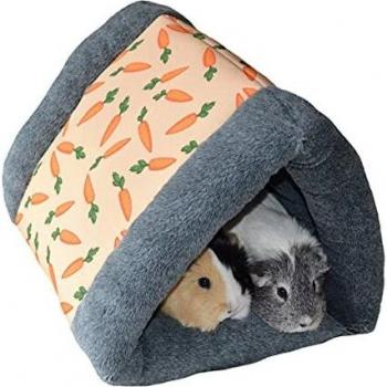 Rosewood 19616 Snuggles Snuggle 'n' Sleep Tunnel: Karotten-Print – Ideal für Kaninchen, Meerschweinchen, Frettchen & Ratten