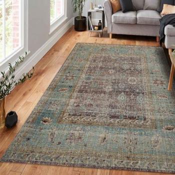 Bamyum Enber Teppich mit Chenille-Druck, Antibakteriell
