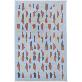 Tapis RugVista Lea Nuances Bleues/Terracotta 200x300