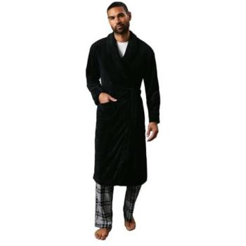 Sized “Black Shawl” Men's Dressing Gown – Small