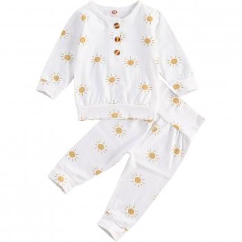 Pudcoco Toddler Soft Long Sleeve Pants Set 0-18M