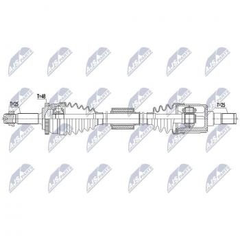 Arbre de transmission avant droit NTY NPW‑HY‑553