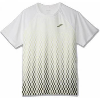 Manga Corta Brooks Atmosphere 2.0 – Camiseta Blanca para Running Masculino