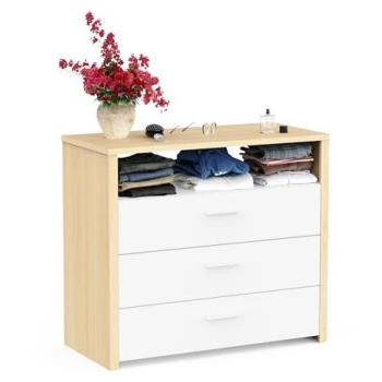 Commode Pratique 3 Tiroirs et 1 Niche