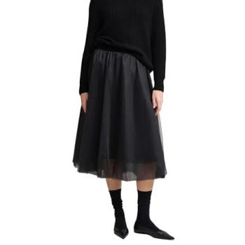 Jerseyrock BUGATTI Gr. 38, schwarz, Damen, 100% Polyester, Röcke, mit elastischen Bündchen