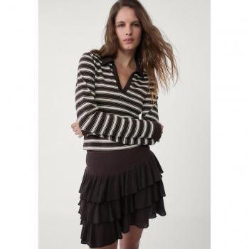 Polo a righe Marrone S Stradivarius – Stile Casual Chic