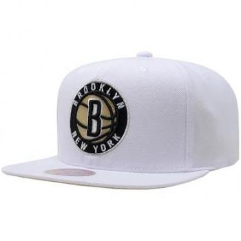 Mitchell & Ness Brooklyn Nets Snapback Cap Weiß Einheitsgröße