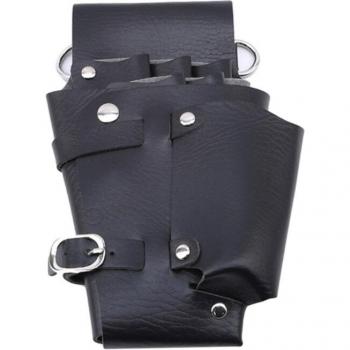 Funda de tijeras de peluquero con cinturón negro