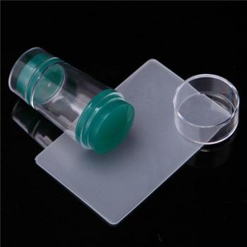 Estampillage double tête en silicone 2,2 cm et 2,7 cm avec grattoir