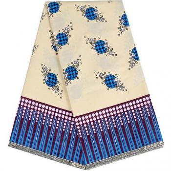 Blau Planet Druck Stoff 6m Afrikanisch