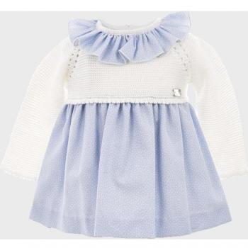 Jesusito de bebé niña blanco y azul de algodón