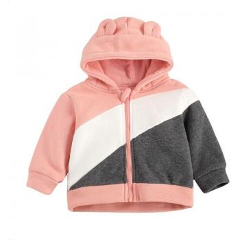 Baby Girl Contrast Color Jacket for Spring and Autumn