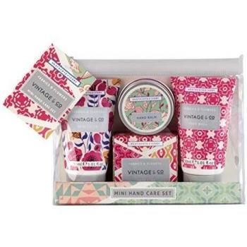 Vintage & Co's Mini Handcare Kit Featuring Fabric and Floral Elements