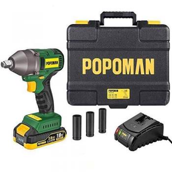 Clé à chocs puissante sans balai avec 18V, 2,0 Ah et 3 vitesses ajustables