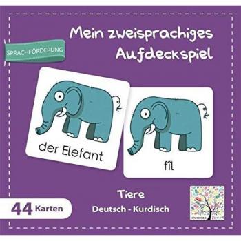 Mein zweisprachiges Aufdeckspiel, Tiere, Deutsch-Kurdisch (Kinderspiel)